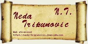 Neda Tripunović vizit kartica